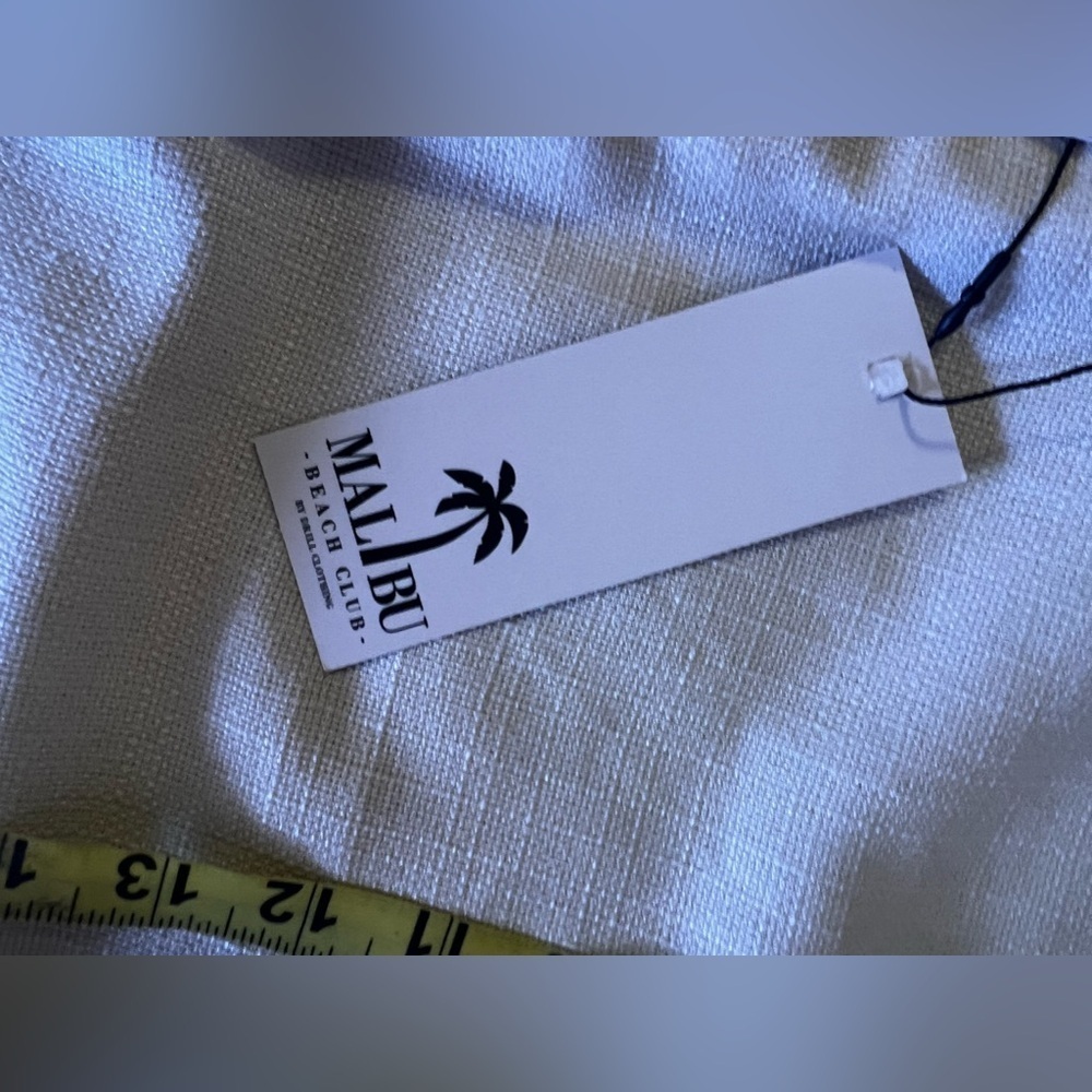 Malibu Beach Club By Drill Clothing Button Up Men’s S Beige New Tag Polyester - Picture 8 of 16